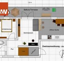 2-Raum-Wohnung mit Balkon und Gartennutzung - Heizung mit erneuerbarer Energie - Ebersbach