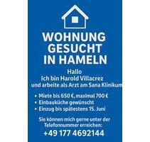 Wohnung in Hameln - 700,00 EUR Kaltmiete, ca.  50,00 m² in Hannover (PLZ: 30167) Nord