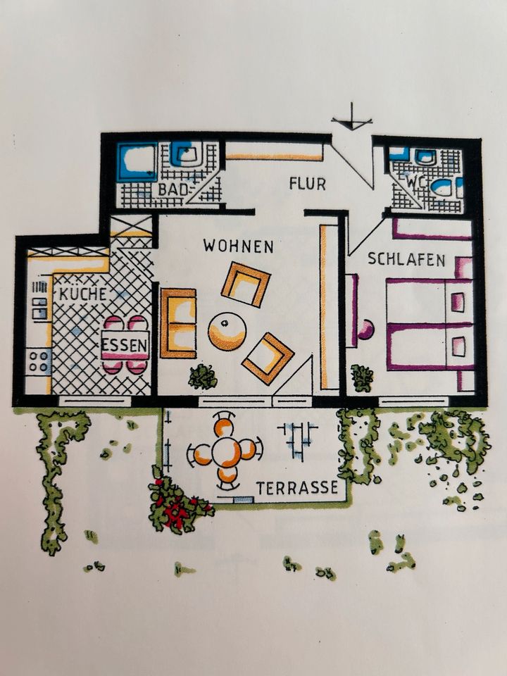 Gerlingen 2 Zimmer mit Garten - 1.060,00 EUR Kaltmiete, ca.  51,00 m² in Gerlingen (PLZ: 70839)