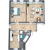 Gemütliche 2-Zimmer-Wohnung, 70m², Einbauküche, teilmöbliert, WG - Leipzig Altwest