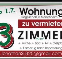 Erdgeschosswohnung 90 m² ab 1.7.25 in Morschheim zu vermieten - Mauchenheim
