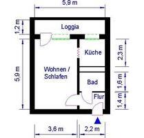Renovierte Wohnung ab August! - 217,00 EUR Kaltmiete, ca.  36,16 m² in Magdeburg (PLZ: 39130) Alt Olvenstedt