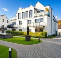 Möblierte 2-Zimmerwohnung im Neubau im ersten Obergeschoss mit Aufzug und Tiefgarage. - Linz am Rhein