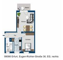 2 Zimmerwohnung mit Balkon in beliebter Lage - Erfurt Johannesvorstadt
