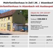 Mehrfamilienhaus - 338.000,00 EUR Kaufpreis, in Utzenfeld (PLZ: 79694)