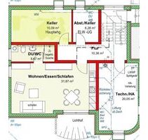 Einliegerwohnung - 540,00 EUR Kaltmiete, ca.  55,00 m² in Kettershausen (PLZ: 86498)