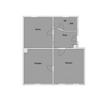 ❗️2 Zimmer + Küche + Diele + Bad mit Wanne und Fenster WG - Wuppertal Gemarkung Langerfeld