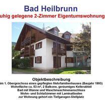 2-Zimmer Wohnung - 260.000,00 EUR Kaufpreis, in Bad Heilbrunn (PLZ: 83670)