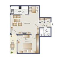 Charmante 2-Zimmer-EG-Wohnung mit Balkon in Bocholt zu vermieten - Borken