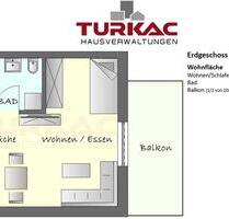 Hüttenberg - Neubau – Erstbezug EG Rechts 1 ZKB mit Küche, Fußbodenheizung und Keller