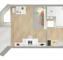 Studenten Appartement 21m² - 880,00 EUR Kaltmiete, ca.  21,13 m² in München (PLZ: 81379) Sendling-Westpark