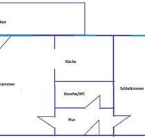 Große 2-Raumwohnung mit großem Balkon am nördlichen Stadtrand von Weimar