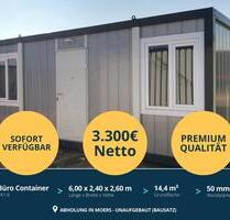 6 x 2,4 m Bausatz Bürocontainer - 50mm Wandstärke - Unmontiert zur Abholung in Moers - Flexibel als Wohnmodul - Baucontainer Sozialcontainer Tinyhouse Bürocontainer mobile Raumlösung - Bielefeld