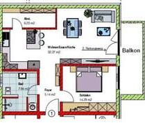 2 Zimmerwohnung mit Balkon in Mühlhausen zu vermieten