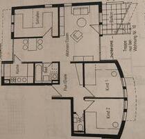 Helle 45 Zimmer Wohnung mit Balkon,Keller,Garage&Stellplatz - Weinsberg