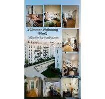 München Au-Haidhausen: 3-Zimmer Wohnung 90 m² mit Südwest-Balkon