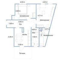 3 Raumwohung - 433,00 EUR Kaltmiete, ca.  72,00 m² in Friedland (PLZ: 17098)