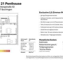 Wunderschöne 2,5 Zimmer Penthouse Wohnung Neubau m. Einbauküche Whg. 21 - Oberndorf am Neckar