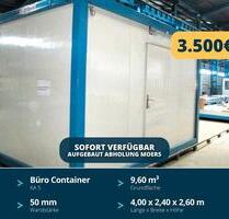 ‼️ 50mm Containerwand ‼️ 4 x 2,4 m Bürocontainer Kleiner Office-Container - Fertig aufgebaut zur Abholung Moers - 2 Fenster, 1 Tür, Höhe 260cm - Empfangsraum Sicherheitsbüro - Krefeld