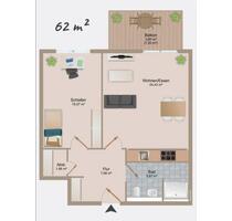 Renovierte 2-Zimmer-Wohnung mit Balkon & Keller in Dingelstedt - Huy
