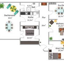 Mietwohnung 4ZKB, Dachterrasse, Stellplatz - Bremervörde