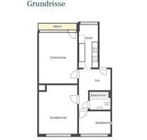 Helle 3-Zimmer-Wohnung (2 Schlafzimmer) mit Balkon in Kleve