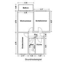 3 Raum Wohnung - 390,00 EUR Kaltmiete, ca.  59,00 m² in Benz (PLZ: 23970)
