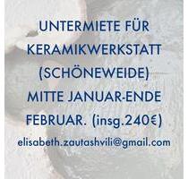 Untermiete Kramikwerkstatt - 240,00&nbsp;EUR Kaltmiete, in Berlin (PLZ: 12459) Treptow-Köpenick