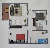 Helle 3 Zimmer Mietwohnung mit Küche - Großkrotzenburg
