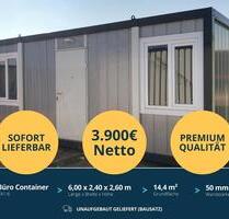 6 x 2,4 m Büro-Container - 50mm Isolierung - Unmontierter Bausatz inkl. Lieferung - deutschlandweit - Schlafcontainer Unterkunftscontainer Büro Arbeitscontainer Baulösung Wohnraum flexible Einheit - Duisburg