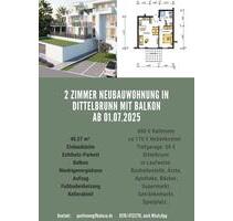 2 Zimmer Neubauwohnung Dittelbrunn mit Einbauküche,Balkon, Aufzug