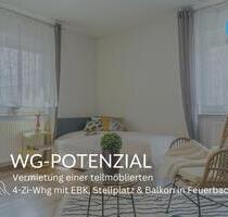 WG-POTENZIAL - Vermietung einer teilmöblierten 4-Zi-Whg mit EBK, Stellplatz & Balkon in Feuerbach - Stuttgart
