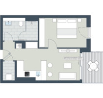 Untermiete für voll möblierte 1,5 Zimmer Wohnung mit Balkon - Berlin Pankow