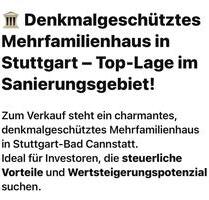 Wohnung im Mehrfamilienhaus - 230.000,00&nbsp;EUR Kaufpreis, ca.&nbsp; 45,00&nbsp;m&sup2; in Stuttgart (PLZ: 70372) Bad Cannstatt