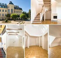 Wohntraum mit Seeblick! 5-Raum-DG-Maisonette mit Lift, Kamin, XL-Carport, EBK, Sauna u.v.a.m. - Markkleeberg