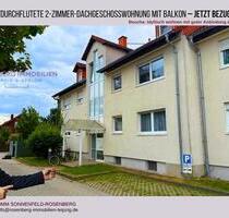 Bezugsfrei – Helle 2-Raum-Dachgeschosswohnung mit Balkon und Ausblick in Beucha bei Leipzig - Brandis Kleinsteinberg