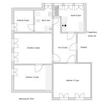 3 Zimmer, 75qm 1tes OG - Wohnung - Küche, Bad-WC - Visselhövede