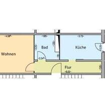1 Raum Wohnung - Dierkow - 37m2 - ab 01.08.2025 - Rostock Alt Bartelsdorf