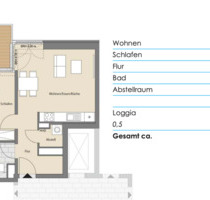 Luxuriöse, möblierte 2-Zimmer Wohnung mit Balkon an der Förde - Molfsee