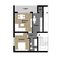 Schöne, helle Wohnung 2 ZKB mit BalkonLoggia in Rudersdorf - Wilnsdorf