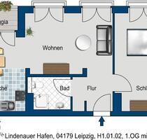 Lindenauer Hafen! 2 Zimmer mit Balkon - Leipzig Altwest
