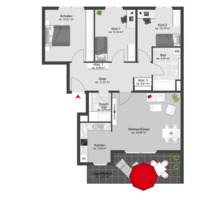 Moderne 4-Zimmer-Wohnung mit Südwest-Balkon gepflegtem Neubau - München Ramersdorf-Perlach