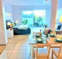 Ferienapartment Flut in Schönhagen an der Ostsee 2+2 Personen 1 Lebensraum mit Doppelbett Wohnlandschaft Essbereich Küchenzeile DU-Bad TV Sonnenterrasse Strand Meer Fjord Ostsee - Dörphof