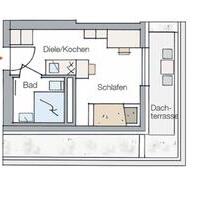 Neubau, Appartement Dachterasse, 1 Zimmer Wohnung Erlangen Z