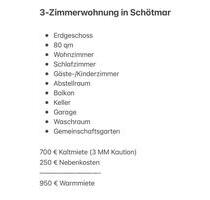 Erdgeschoß-Wohnung 3 ZKBB, 80 m2, KreuzwegSchötmar - Bad Salzuflen Biemsen-Ahmsen