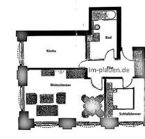 2 Raum Wohnung mit EBK - Zentrum Plauen