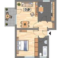 Ab Juli frei! 2-Zimmer-Wohnung in der City imm Angebot, mit Neuem Bad. - Bergkamen
