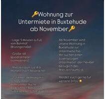 Wohnung zur Untermiete in Buxtehude ab November