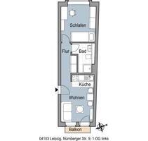 Jetzt zugreifen: interessante 2-Zimmer-Wohnung - Leipzig Mitte