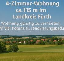 4 Zimmer-Wohnung m. Balkon für Handwerker ein echtes Schmuckstück - Fürth Südstadt
